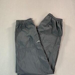 Nike Pant Youth M (8-10) Black Track Wind Ankle Zip Elastic Waist Run (30x30)
